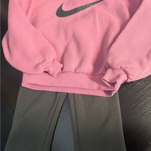 Nike Kids Pink and Gray Leggings